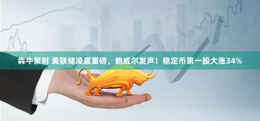 犇牛聚财 美联储凌晨重磅，鲍威尔发声！稳定币第一股大涨34%